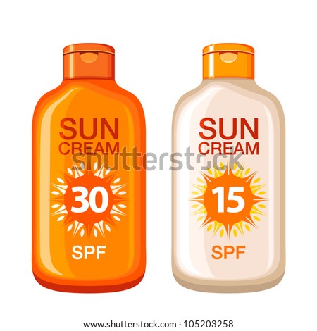 Suntan Lotion Stock Vector Illustration 105203258 : Shutterstock