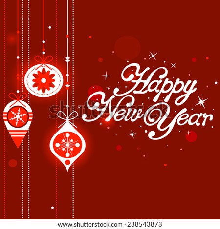 Happy New Year Card Stock Vector Illustration 238543873 : Shutterstock