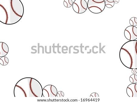 Baseball Border Vector - 16964419 : Shutterstock