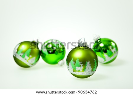 Bright green ornament on clear background for your own text.