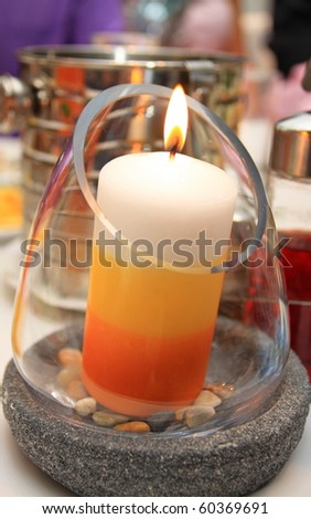 Romantic wedding candle light