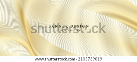Premium background design with contemporary diagonal line pattern in gold colour. Vector horizontal gold template for business banner, formal invitation, luxury voucher, prestigious gift certificate