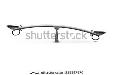 See Saw on white, clipping path included