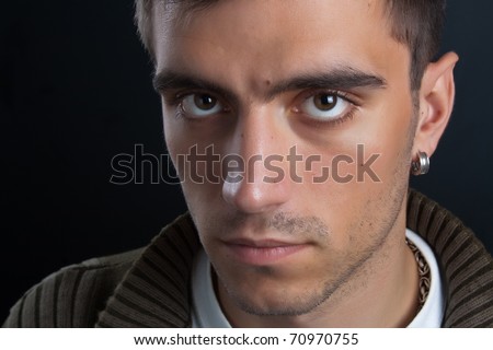 Portrait Of Beautiful And Attractive Young Man With Penetrating Eyes ...