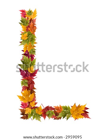 The Letter L Made From Autumn Maple Tree Leaves. Stock Photo 2959095 ...
