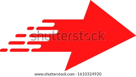 Rush right arrow vector icon. Flat Rush right arrow pictogram is isolated on a white background.