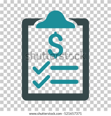 Invoice Pad icon. Vector pictograph style is a flat symbol, color, chess transparent background. Designed for software and web interface toolbars and menus.