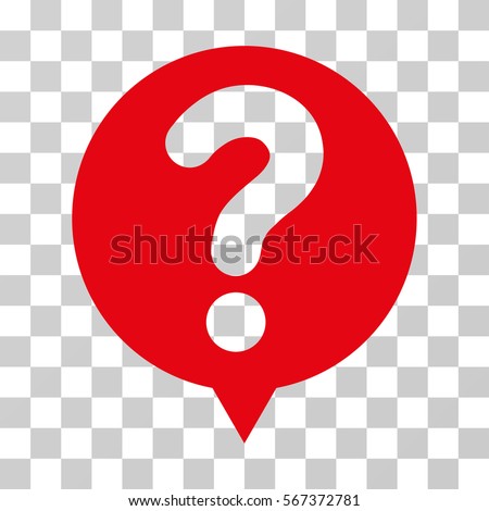 Status Balloon vector icon. Illustration style is flat iconic red symbol on a transparent background.