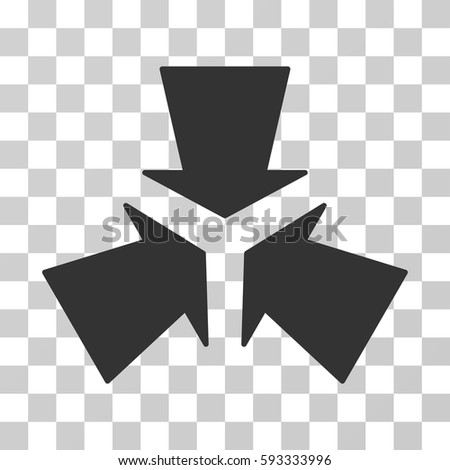 Shrink Arrows icon. Vector illustration style is flat iconic symbol, gray color, transparent background. Designed for web and software interfaces.