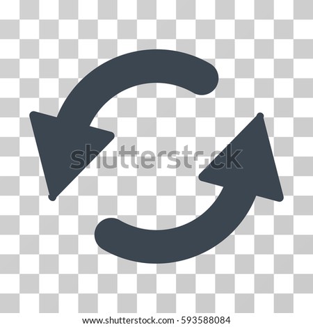 Refresh CCW vector icon. Illustration style is flat iconic smooth blue symbol on a transparent background.