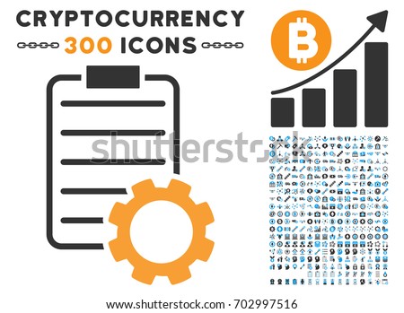 Smart Contract Gear icon with 300 blockchain, cryptocurrency, ethereum, smart contract graphic icons. Vector pictograph collection style is flat iconic symbols.