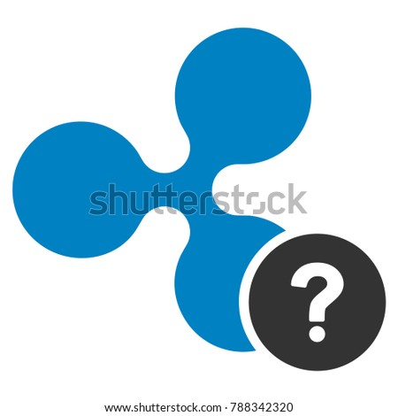 Ripple Unknown Status flat vector icon. An isolated ripple unknown status symbol on a white background.