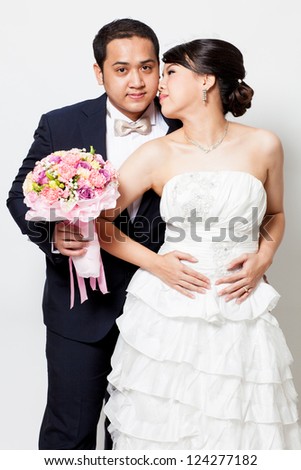 bride and groom asian is love scene