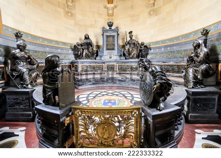 CHANTILLY,FRANCE - JUNE 19, 2014 : Interior of  Chateau de Chantilly , France on june 19, 2014. it is a historic chateau located in town of Chantilly, Oise, Picardie, France.