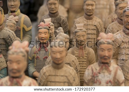 Beautiful view of the terracotta army in Xian, China