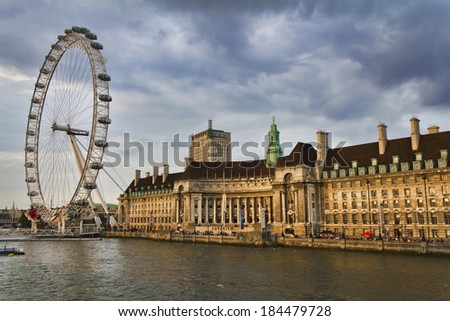 LONDON, July 28: The London eye on July 28, 2013 in London, England.