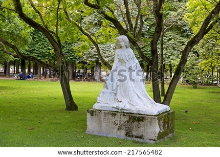 Statue of George Sand in Luxembourg Garden, Paris