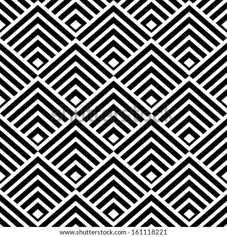 Seamless Geometric Vector Background, Simple Black And White Stripes ...