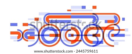 Abstract circles and lines vector background, geometric composition drawing technology plan, loop circular digital scheme.