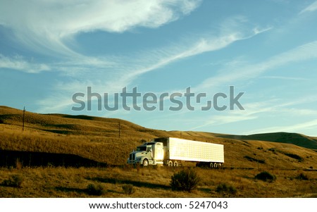 Similar – Image, Stock Photo Truck is going, passing over building site