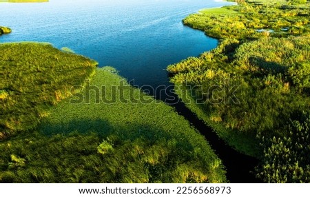 Similar – Image, Stock Photo Aerial view of Danube river near Visegrad in Hungary