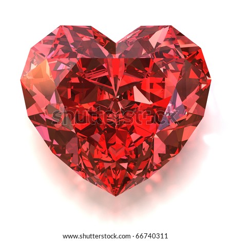 Ruby Heart Stock Photo 66740311 : Shutterstock