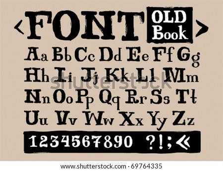 Old font, upper+lower case