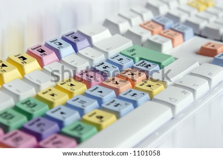 Special keyboard for video editing.