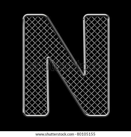 Letter N From Metal Wire Alphabet For Car Tuning. There Is A Clipping ...