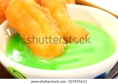 fried bread stick isolated on white background