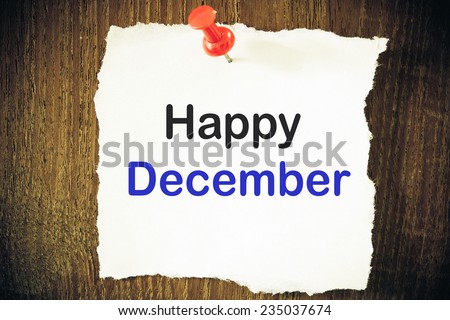 December write on paper