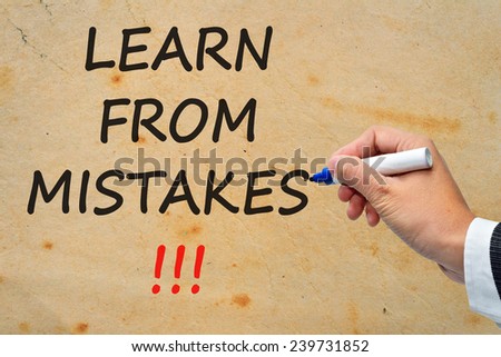 Learn from mistakes concept