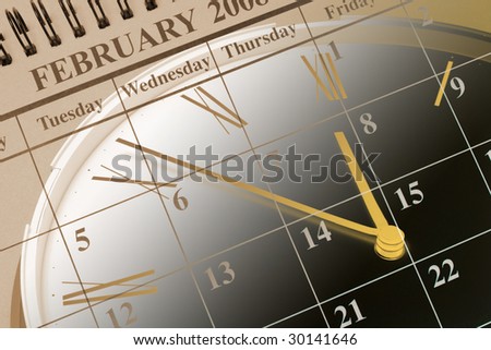 Composite of Calendar and Clock