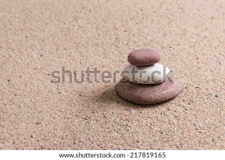 zen garden sand waves and rock sculptures