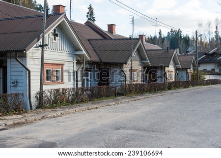 view of small country town of Ligatne, latvia. village scenes - Ligatne, Latvia, 2014-10-17