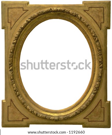Old frame isolated and carved in wood from an old painting