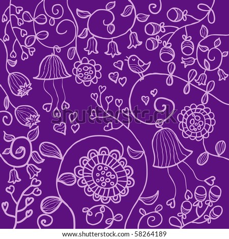 Background Cartoon Designs Flower Patterns Vector 197908