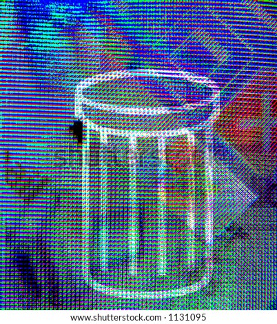 computer recycle bin symbol on digital background