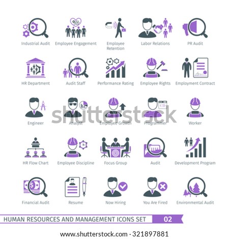 Human Resources And Management  Icons Set 02