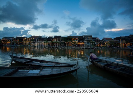 HOI AN, VIETNAM - OCTOBER 21: The Old town was declared a World Heritage Site by UNESCO as a well-preserved example of a Southeast Asian trading port of the 15th to 19th centuries on Oct 21, 2014.