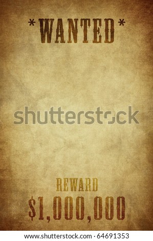 Wanted Paper Notice Sign Stock Photo 64691353 : Shutterstock