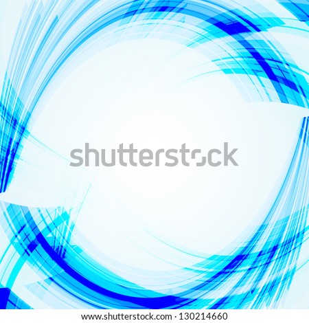 Abstract  blue background with bent lines. Raster version - vector version in my portfolio.