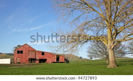 Farm between Ohinewai and Tahuna, in the Waikato Region, eastern North Island, New Zealand.