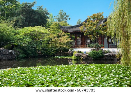 Classical Chinese Architecture at the Dr. Sun Yat-Sen Classical Chinese Garden in Vancouver, Canada.