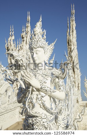 Buddhist art at Wat Rong Khun, Chiang Rai, Thailand.