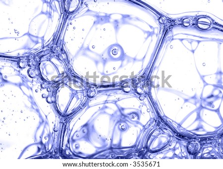 abstract blue bubbles