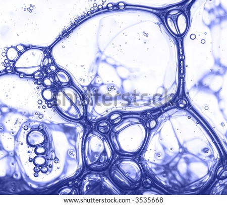 abstract blue bubbles