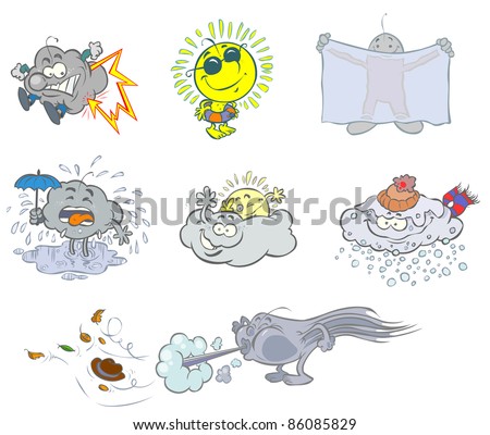 Cartoon Weather characters