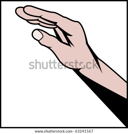 Single Hand Reaching Stock Vector Illustration 63241567 : Shutterstock