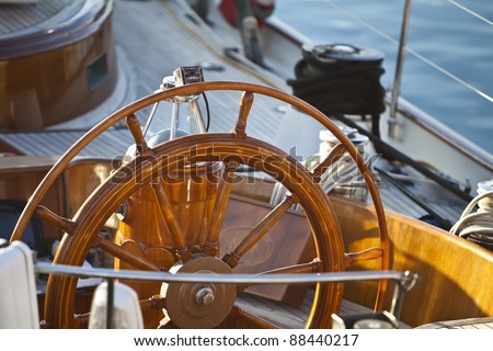 Old Wooden Rudder In A Sailboat Details Stock Photo 88440217 : Shutterstock